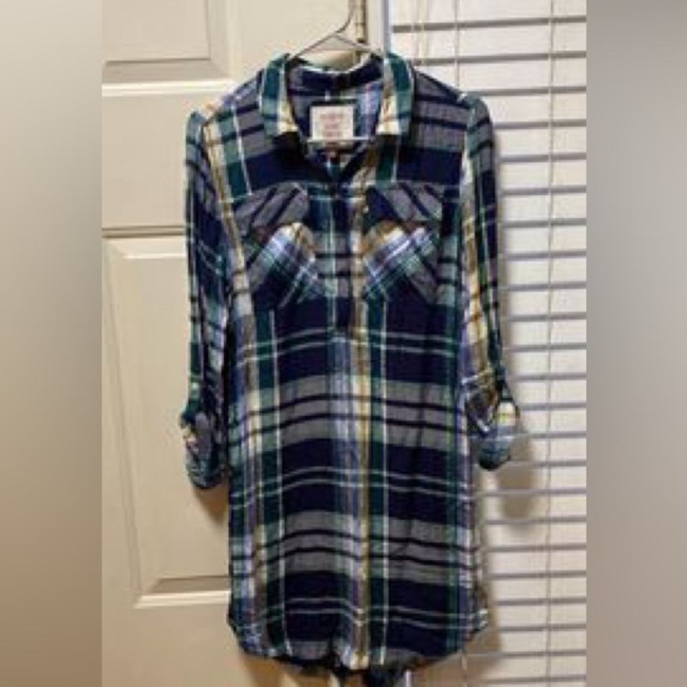 Women’s Hi-lo Flannel Shirt Dress
